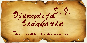 Đenadija Vidaković vizit kartica